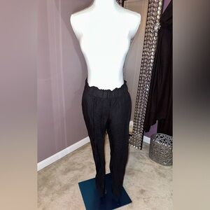 H&M Black Textured Trousers